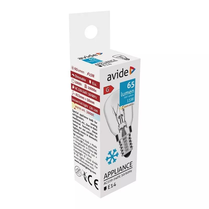 Avide halogénová žiarovka 65lm 15W E14 teplá biela 3000K C35 sviečka