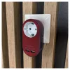ENTAC zásuvkový adaptér s 2x USB-A bordový