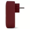ENTAC zásuvkový adaptér s 2x USB-A bordový