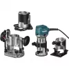 Makita RT0702CX3J okrajová frézka 710W upínacie kliešte 8mm s 3 základňami kufor MAKPAC