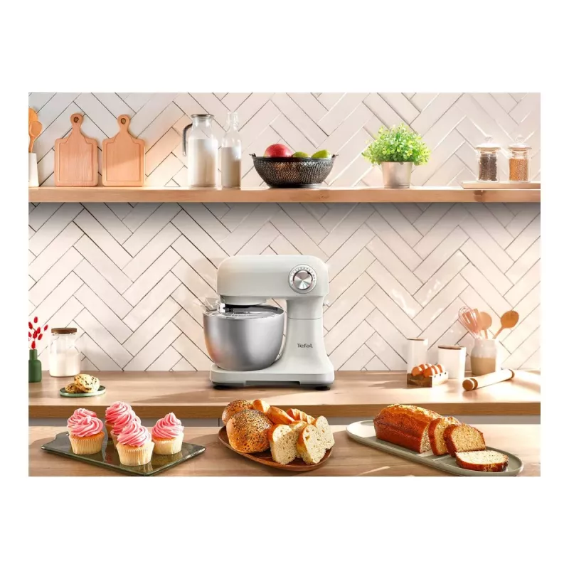 TEFAL QB140AF0 Bake Easy kuchynský robot, 500 W, 12 rýchlostí, 3,5 L misa, béžová