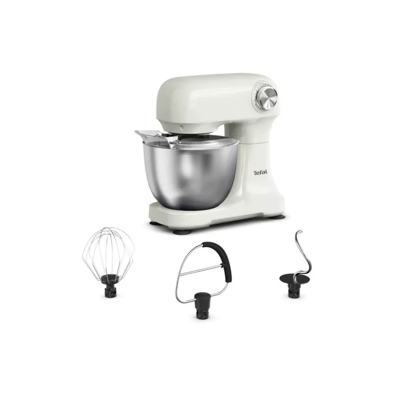TEFAL QB140AF0 Bake Easy kuchynský robot, 500 W, 12 rýchlostí, 3,5 L misa, béžová