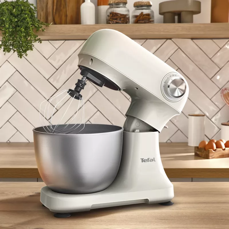 TEFAL QB140AF0 Bake Easy kuchynský robot, 500 W, 12 rýchlostí, 3,5 L misa, béžová