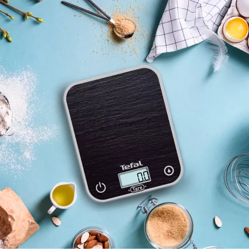 TEFAL kuchynská váha BC50D2V0 Optiss - digitálny LCD, kapacita 5 kg, čierna