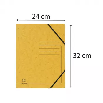 Exacompta Colorspan elastická mapa A4 žltá 355 g/m² bez chlopní