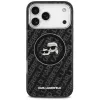 KARL LAGERFELD IML Glitter Karl & Choupette Heads Logo MagSafe puzdro pre iPhone 17 Pro Max, čierna