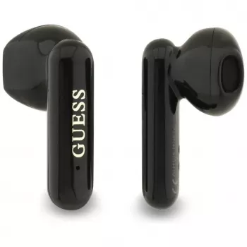 Guess 4G Metal Logo True Wireless Stereo Bluetooth slúchadlá s nabíjacím puzdrom (čierna)