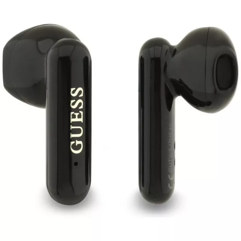 Guess 4G Metal Logo True Wireless Stereo Bluetooth slúchadlá s nabíjacím puzdrom (čierne)