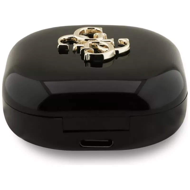 Guess 4G Metal Logo True Wireless Stereo Bluetooth slúchadlá s nabíjacím puzdrom (čierne)