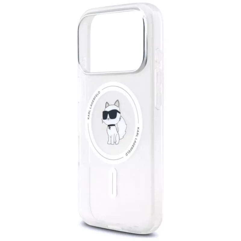 Karl Lagerfeld IML Choupette MagSafe puzdro pre Apple iPhone 17 Pro Max, transparentná