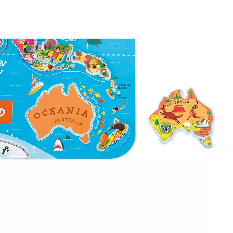 Janod Magnetické puzzle Mapa sveta