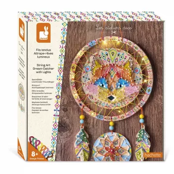 Janod String Art Žiariaci lapač snov 3D tkáčska sada