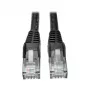 Tripp 25ft Cat6 Gigabit Snagless Molded Patch kábel RJ45 M/M čierny