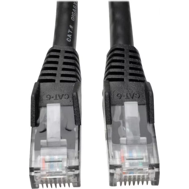 Tripp 25ft Cat6 Gigabit Snagless Molded Patch kábel RJ45 M/M čierny