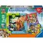 RAVENSBURGER detské puzzle PAW Patrol 3 Dino Movie (3 x 49 dielov)