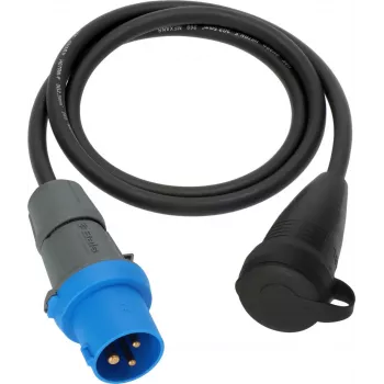 Brennenstuhl CEE adaptérový kábel 230V 16A 1,5m Schuko konektor samica IP44 čierny/modrý
