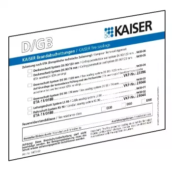 Kaiser Elektro Schott sada identifikačných štítkov DE/GB/FR/IT 9473-91
