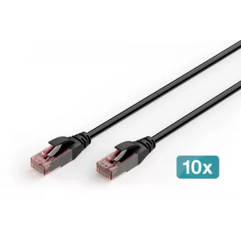 DIGITUS CAT 6 U-UTP Outdoor Patch kábel, meď, PE, 10 ks