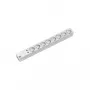 Bachmann 333.4061 Standard 1U PDU 8 zásuviek Schuko, 2 m kábel, prepäťová ochrana, sivá
