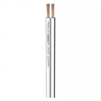 Sommer Cable SC-Prisma reproduktorový kábel, 2 x 2,50 mm², PVC 9,1 x 4,3 mm, biela (401-0250-WS)