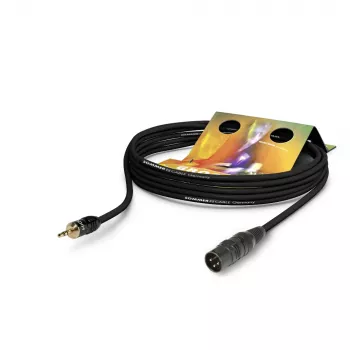 Sommer Cable Club Series MKII patchovací/insertový kábel, 2 x 0,34 mm², XLR konektor samec 3-pol. na 3,5-mm stereo minijack konektor samec, HICON, čierna, 0,5 m (CSDQ-0050-SW)