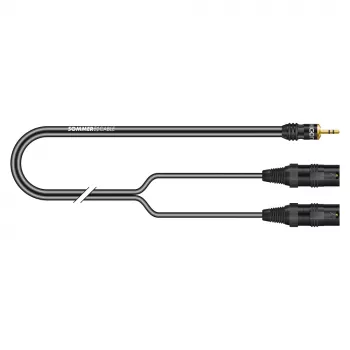 Sommer Cable SC-Onyx 2025 MKII stereo rozbočovací kábel, 2 x 1 x 0,25 mm², 3,5 mm stereo mini jack konektor samec na 2x XLR konektor samec 3-pol., HICON, čierna, 5 m (ON9V-0500-SW)