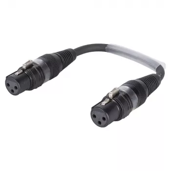 Sommer Cable adaptérový kábel, konektor samica XLR 3-pól. na konektor samica XLR 3-pól., HICON, čierny, 0,15 m (SGHZU0015-SW)