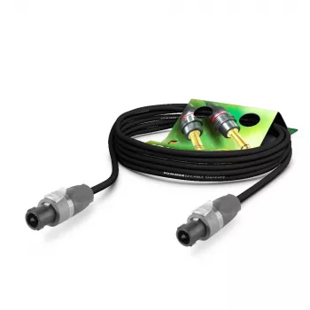 Sommer Cable Meridian reproduktorový kábel, 2 x 2,50 mm², speakON 2-pól. na speakON 2-pól., NEUTRIK, čierny, 15 m (ME25-225-1500-SW)