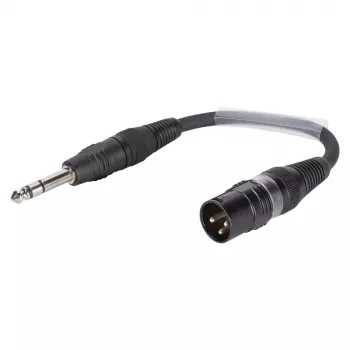 Sommer Cable adaptérový kábel, 6,3-mm stereofónny konektor samec na konektor samec XLR 3-pól., čierny, 0,15 m (SGFDU0015-SW)