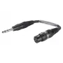Sommer Cable adaptérový kábel, 6,3 mm stereo jack konektor samec na XLR konektor samica 3-pol., čierny, 0,15 m (SGFGU0015-SW)