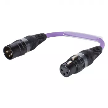 Sommer Cable adaptérový kábel, XLR konektor samec 3-pol. na XLR konektor samica 3-pol., fialový, 0,15 m (SGHXU0015-VI)