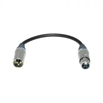 Sommer Cable adaptérový kábel, XLR konektor samec 3-pol. na XLR konektor samica 3-pol., NEUTRIK, sivý, 0,2 m (SGZ9-20-200-0020)