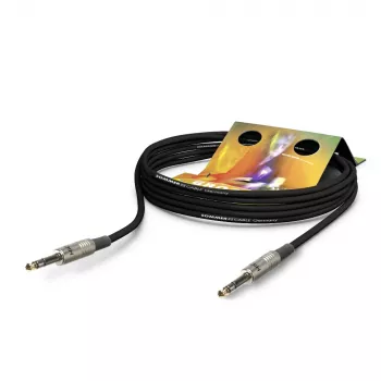 Sommer Cable Stage 22 Highflex patch/insert kábel, 2 x 0,22 mm², 6,3 mm stereo jack konektor samec na 6,3 mm stereo jack konektor samec, HICON, čierna, 5 m (SG2S-0500-SW)
