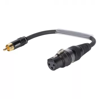 Sommer Cable adaptérový kábel, cinch konektor samec na XLR konektor samica 3-pol., čierny, 0,15 m (TRH8U0015-SW)