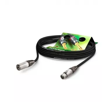 Sommer Cable SC-Primus mikrofónny kábel, 2 x 0,50 mm², XLR konektor samica 3-pol. na XLR konektor samec 3-pol., NEUTRIK, čierny, 3 m (PRMFU0300-SW)