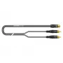 Sommer Cable SC-Onyx 2008 audio adaptérový kábel, 2 x 1 x 0,08 mm², 2x cinch konektor samec na 3,5 mm stereo mini jack konektor samica, HICON, čierny, 2,5 m (O84W-0250-SW)