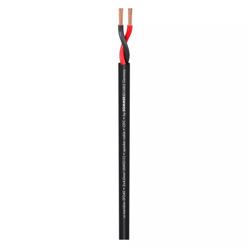 Sommer Cable 440-0051 Meridian Mobile SP240 2 x 4,0 mm² reproduktorový kábel - čierna - predávané po metroch
