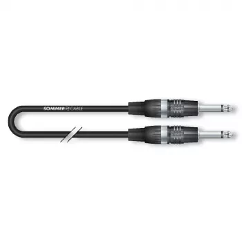 Sommer Cable Tricone MKII inštrumentálny kábel, 1 x 0,22 mm², 6,3 mm mono jack konektor samec na 6,3 mm mono jack konektor samec, HICON, čierna, 3 m (TRWT-0300-SW)