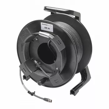 Sommer Cable SC-Vector PLUS 1.2/4.8 DZ video kábel na káblovom bubne, BNC konektor samec na BNC konektor samec, NEUTRIK, čierny, 50 m (DZGXG5000-SW-SW)