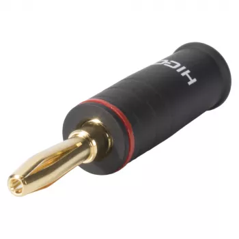 Sommer Cable HICON banánový konektor samec skrutkový spoj, červené kódovanie, 4 mm, pozlátený