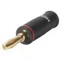 Sommer Cable HICON banánik so skrutkovou svorkou, červené kódovanie, 4 mm, pozlátený