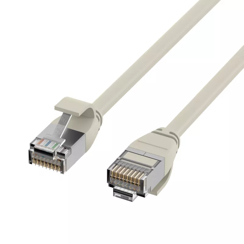 EFB Elektronik RJ45 patch kábel Cat.6A U/FTP TPE 4mm Ultraflex sivý 3m