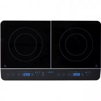 MEDION LIFE dvojitá indukčná varná doska MD 15324 (čierna, 3500 Watt, 2x Ø 20 cm)