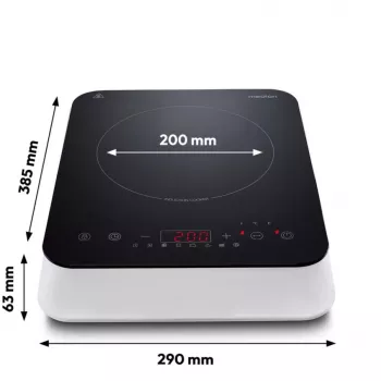 MEDION LIFE indukčná varná doska MD 18490 (čierna/biela, 2000 Watt)
