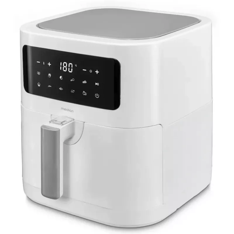 MEDION Air Fryer Life MD 11740 E40 XL (matná biela, 2150 W, 5,2 L košík)