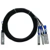BlueOptics Fortinet FN-CABLE-QSFP28-4SFP28-5 BlueLAN SC282701L5M26 pasívny 100GBASE-CR4 QSFP28 na 4x25GBASE-CR SFP28 Direct Attach breakout kábel, 5 metrov