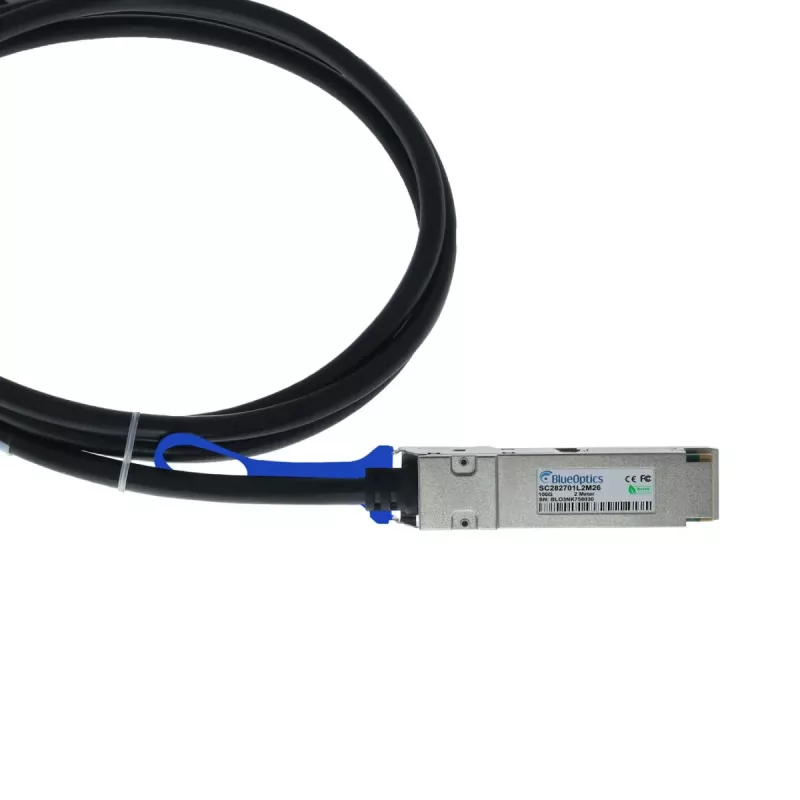 BlueOptics Fortinet FN-CABLE-QSFP28-4SFP28-5 BlueLAN SC282701L5M26 pasívny 100GBASE-CR4 QSFP28 na 4x25GBASE-CR SFP28 Direct Attach breakout kábel, 5 metrov