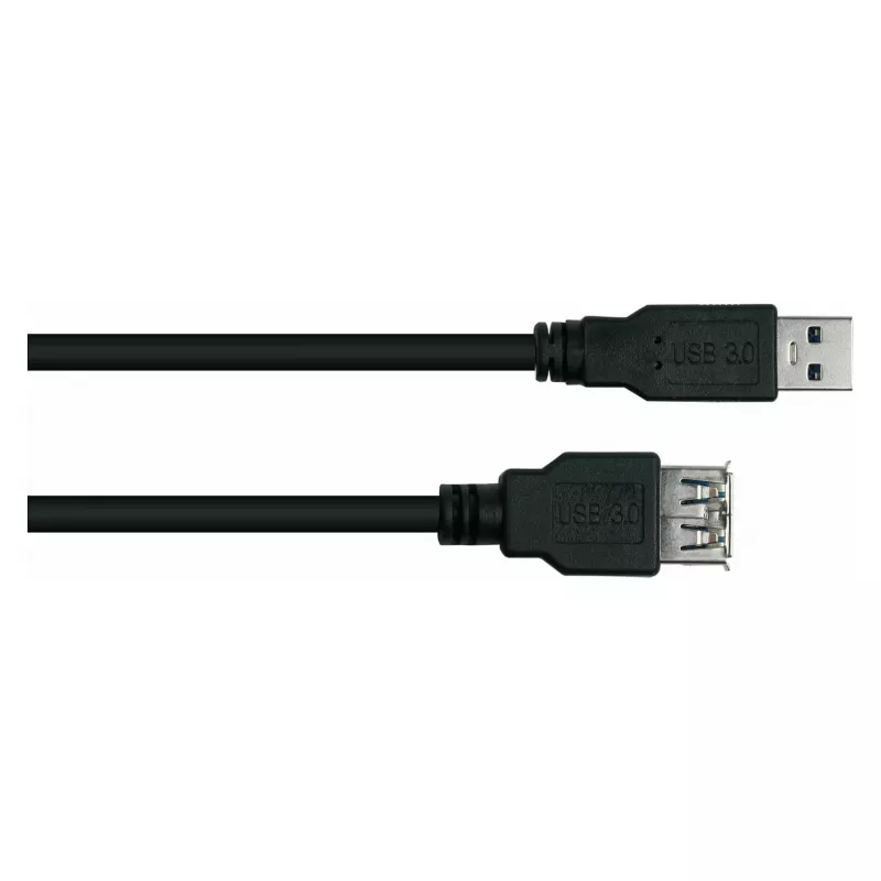 KABELMEISTER USB 3.0 predlžovací kábel, Type-A konektor samec na konektor samica, 0,5 m, čierny
