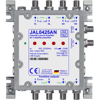 JULTEC JAL0425AN SAT kaskádový zosilňovač s napájacím zdrojom
