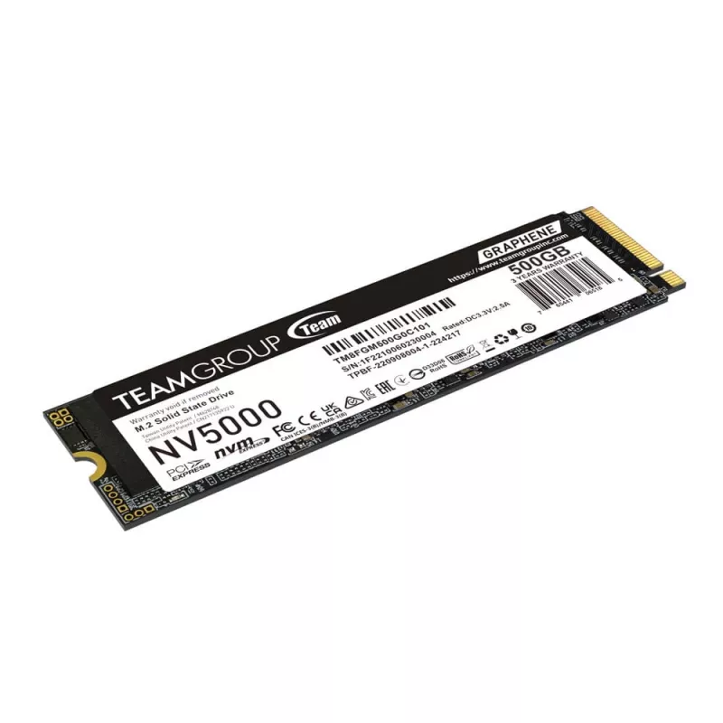 Team Group NV5000 500 GB M.2 PCIe Gen4 x4 NVMe SSD - 4500 MB/s čítanie